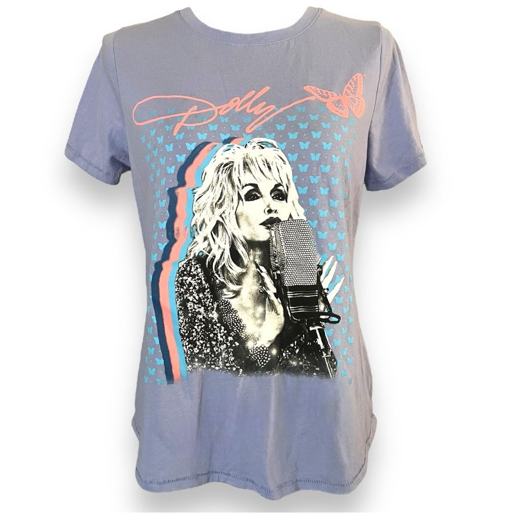 SONOMA Women's Purple‎ Dolly Parton Graphic Short Sleeve T-Shirt Small | EUC